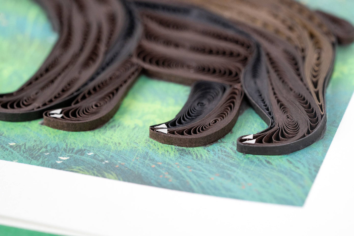 Quilled Greeting Card, "Black Bear and Cub"