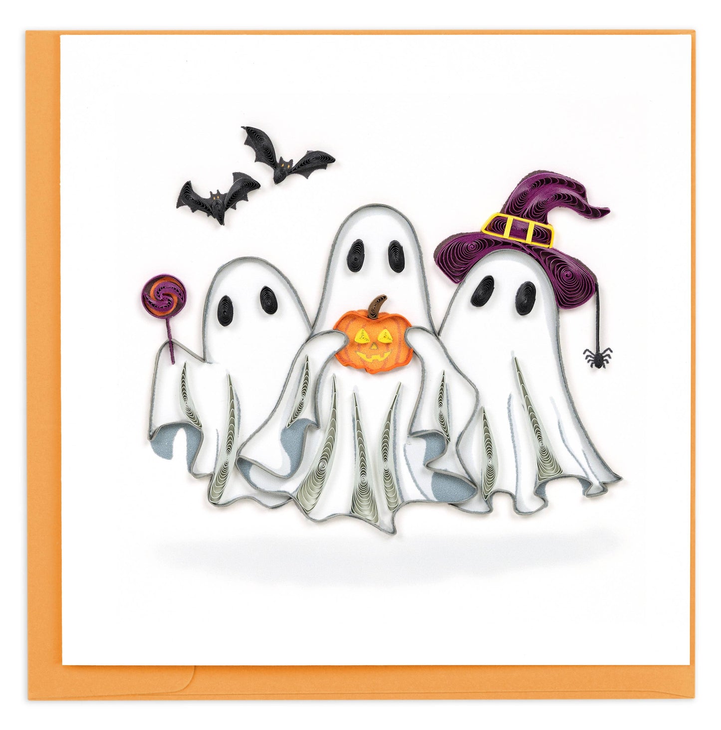Quilled Greeting Card, "Ghost Trio"