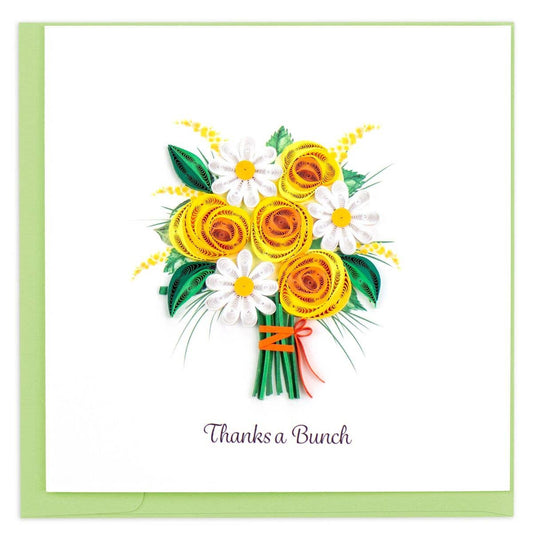 Quilled Greeting Card, "Thanks a Bunch"