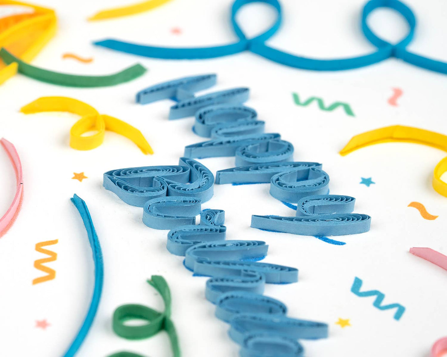 Quilled Greeting Card, "Birthday Confetti"
