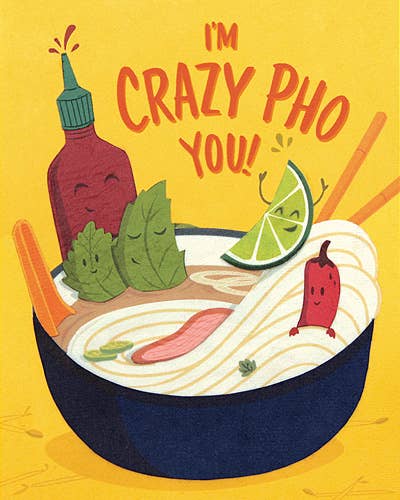 Recycled Paper Cards, "Crazy Pho You"