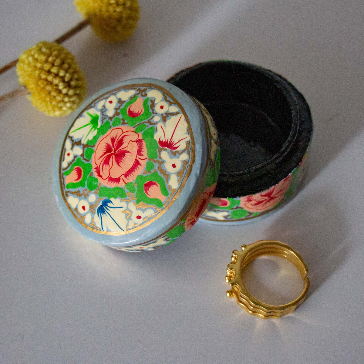 Handpainted Rose Kashmiri Box