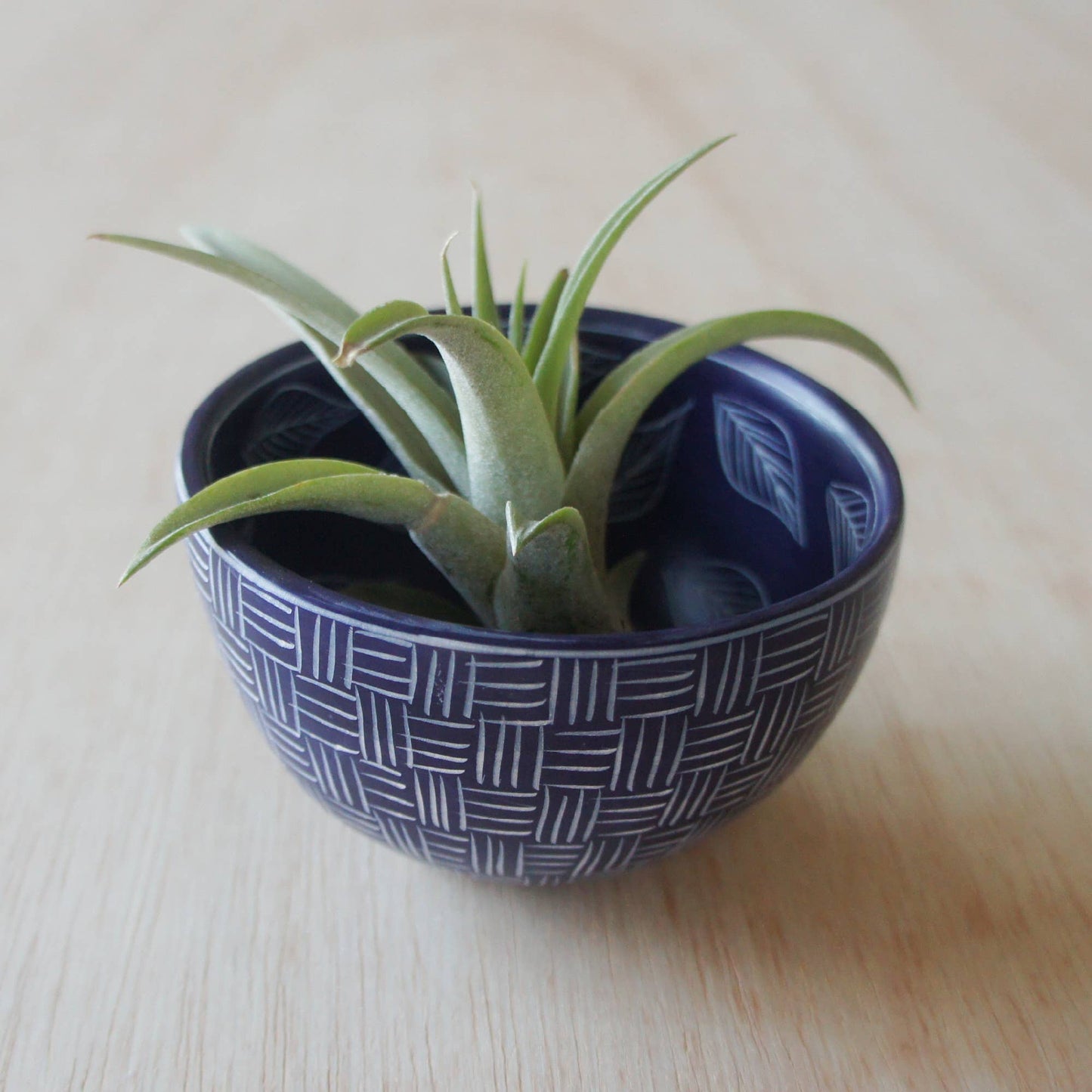Carved Stone Two Pattern Bowl
