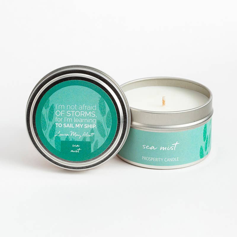 Quote Tin Candle, 4 oz, "Year of Inspiration"
