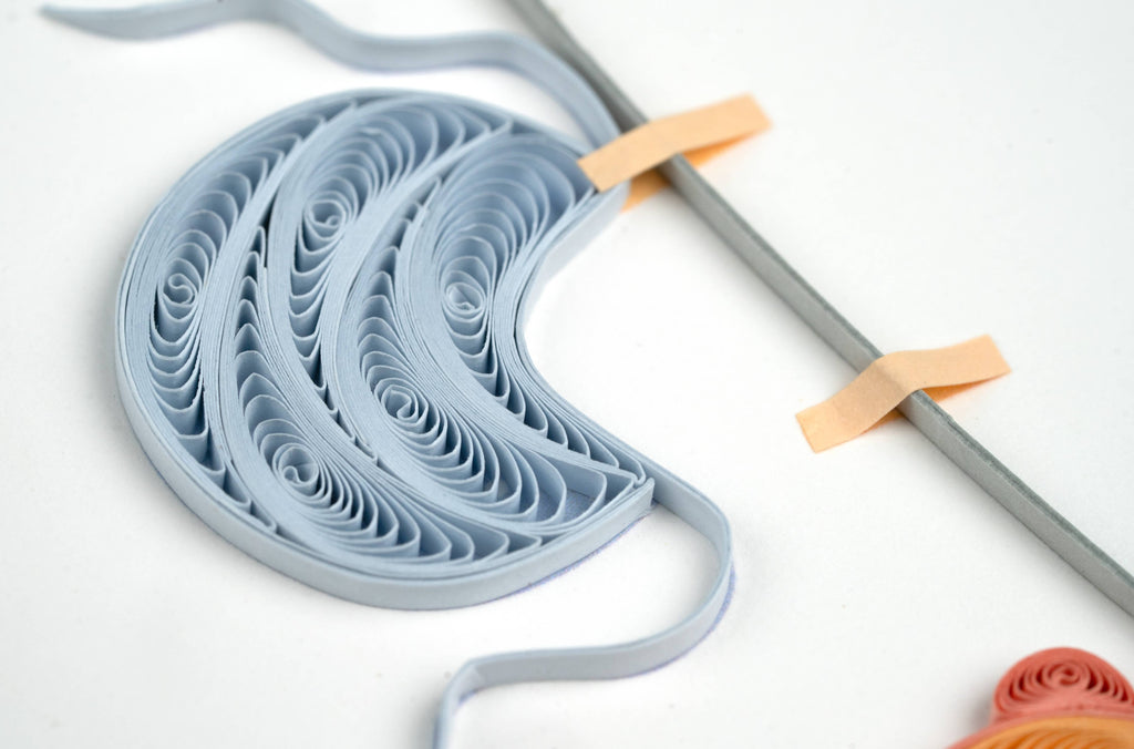 Quilled Greeting Card, "Baby Clothesline"