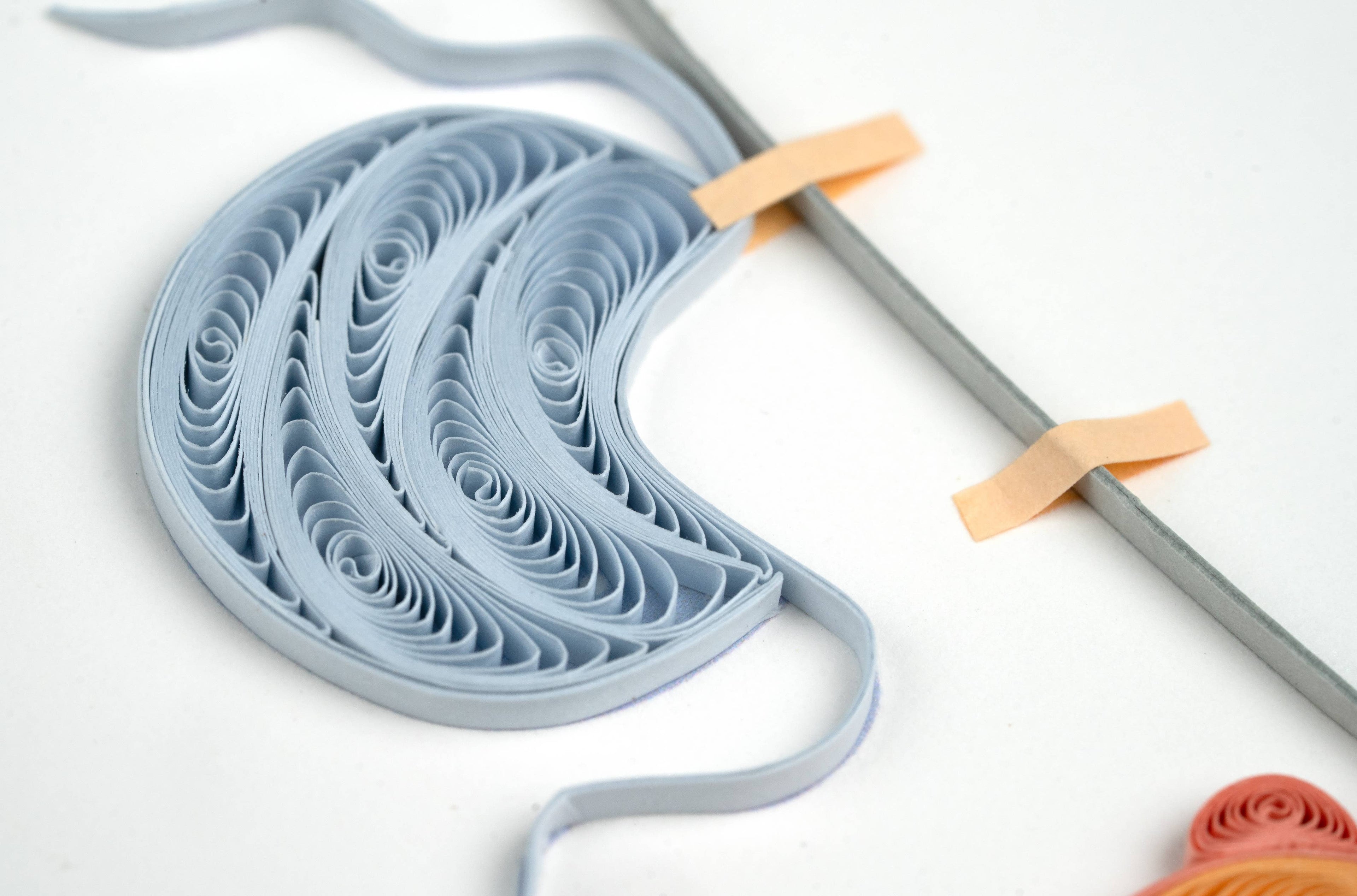 Quilled Greeting Card, "Baby Clothesline"