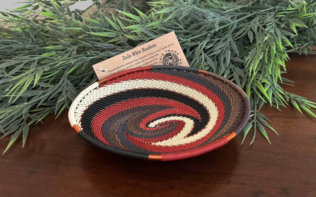 Small Oval  Zulu Wire Basket, Assorted Colors^