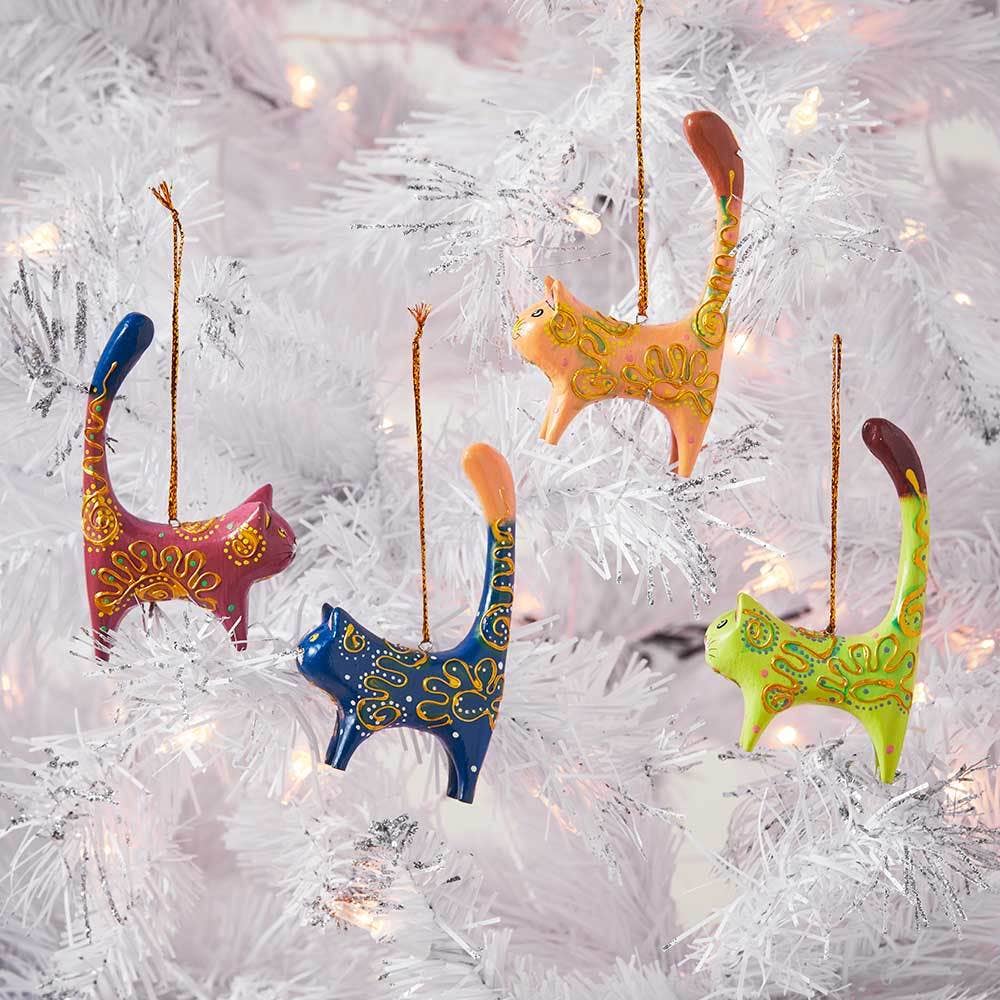 Party Cat Christmas Ornament