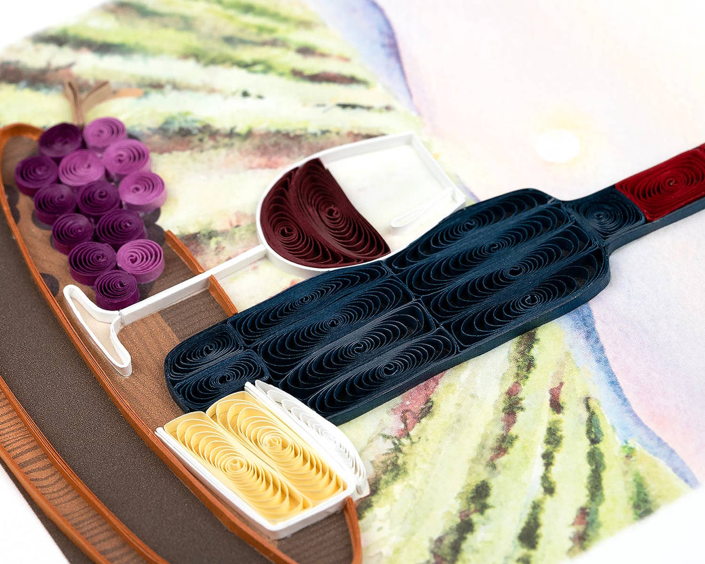 Quilled Greeting Card, "Vineyard"