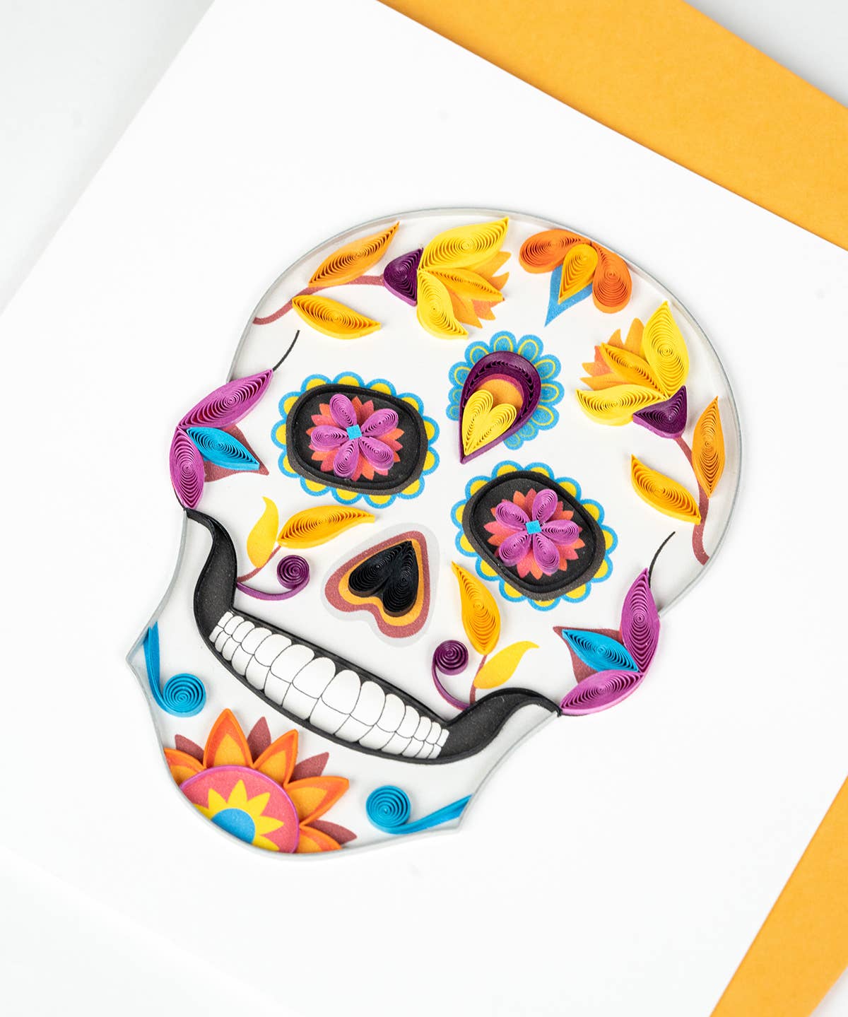 Quilled Greeting Card, “Sugar Skull”