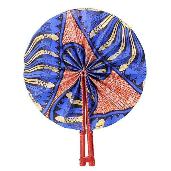 African Cloth Folding Fans