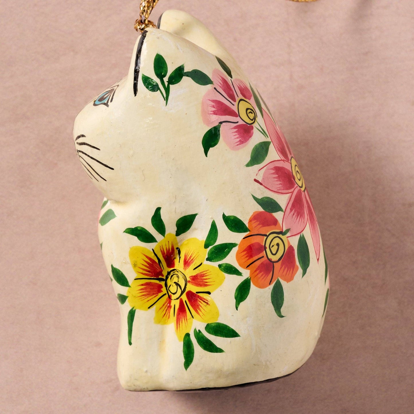Junipar Paper Mache Cat Ornament