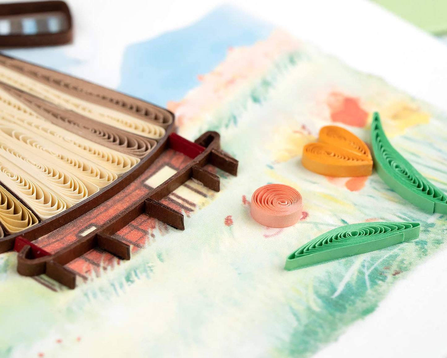 Quilled Greeting Card, "Dutch Windmill"