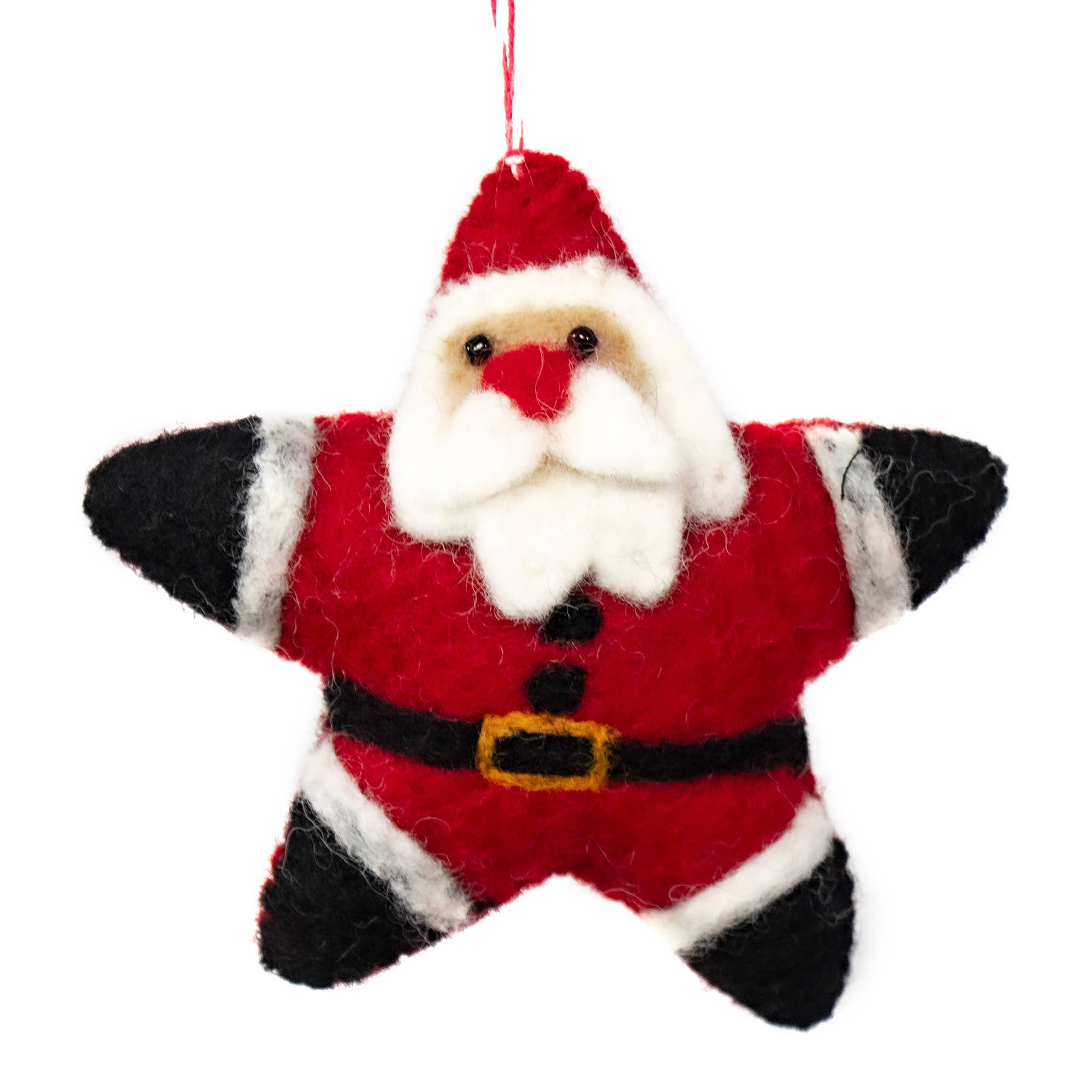 "Star" Santa Felt Ornament