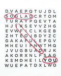 Recycled Paper Cards, "Word Search Love"