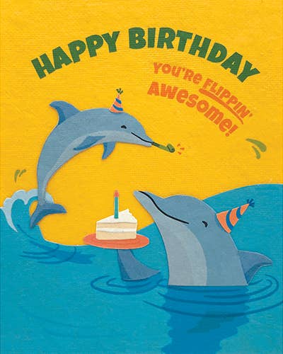 Recycled Paper Card, "Flippin Awesome" Birthday