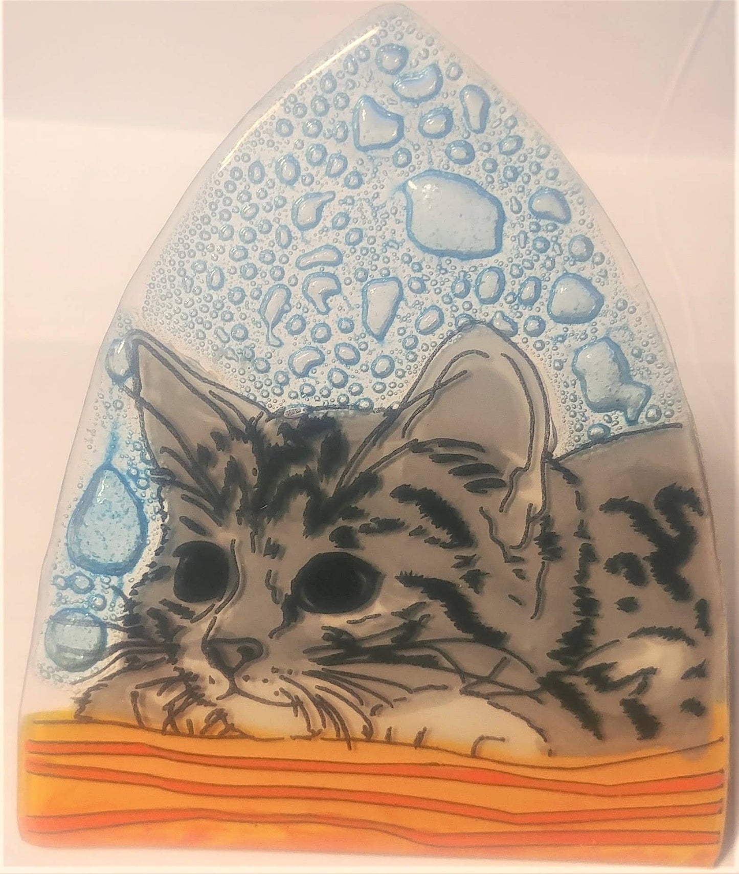 Glass Night Light - Cute Cat