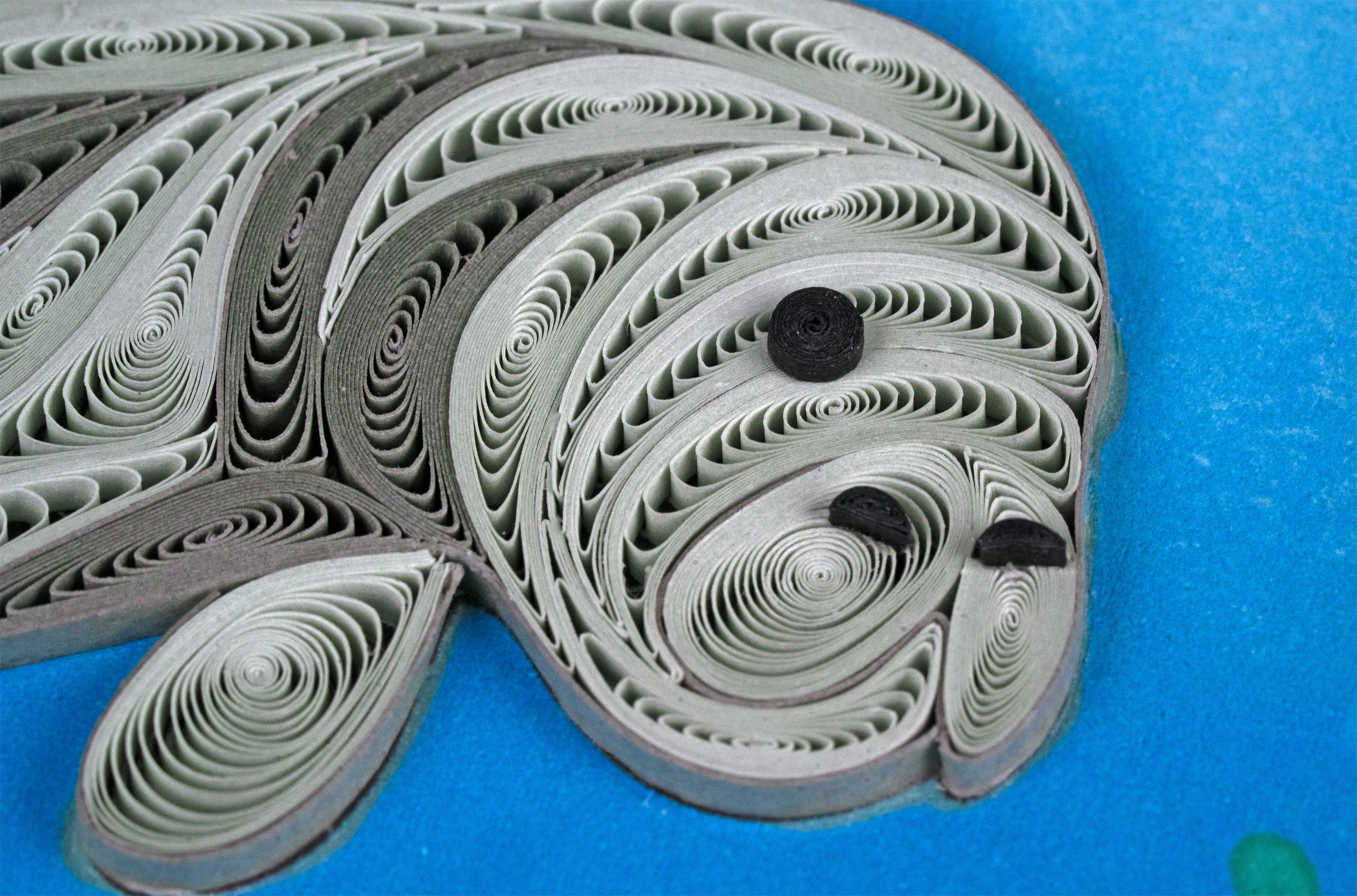 Quilled Greeting Card, "Manatee"