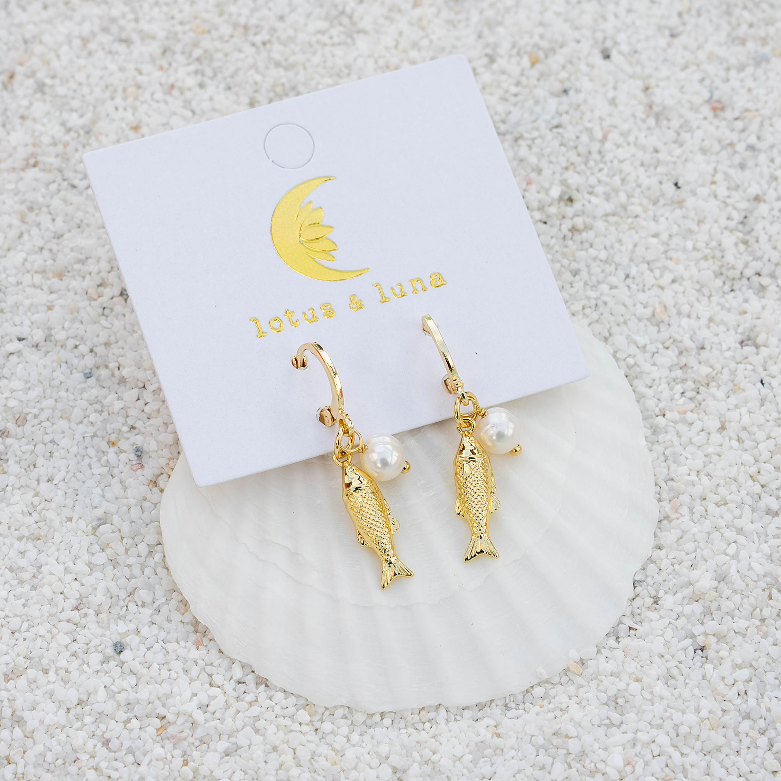 14K Gold Plated "Keep Swimming" Earrings