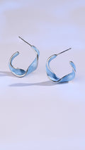 "With a Twist" Hoops in Sky Blue
