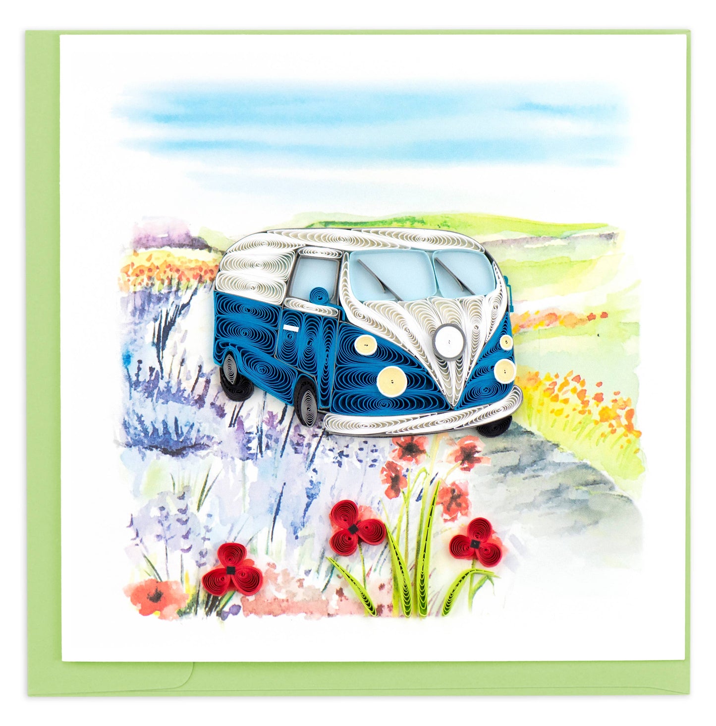 Quilled Greeting Card, "Road Trip"