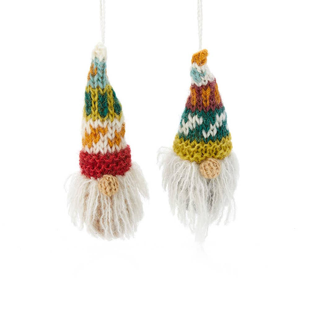 Knitted Gnome Christmas Ornaments