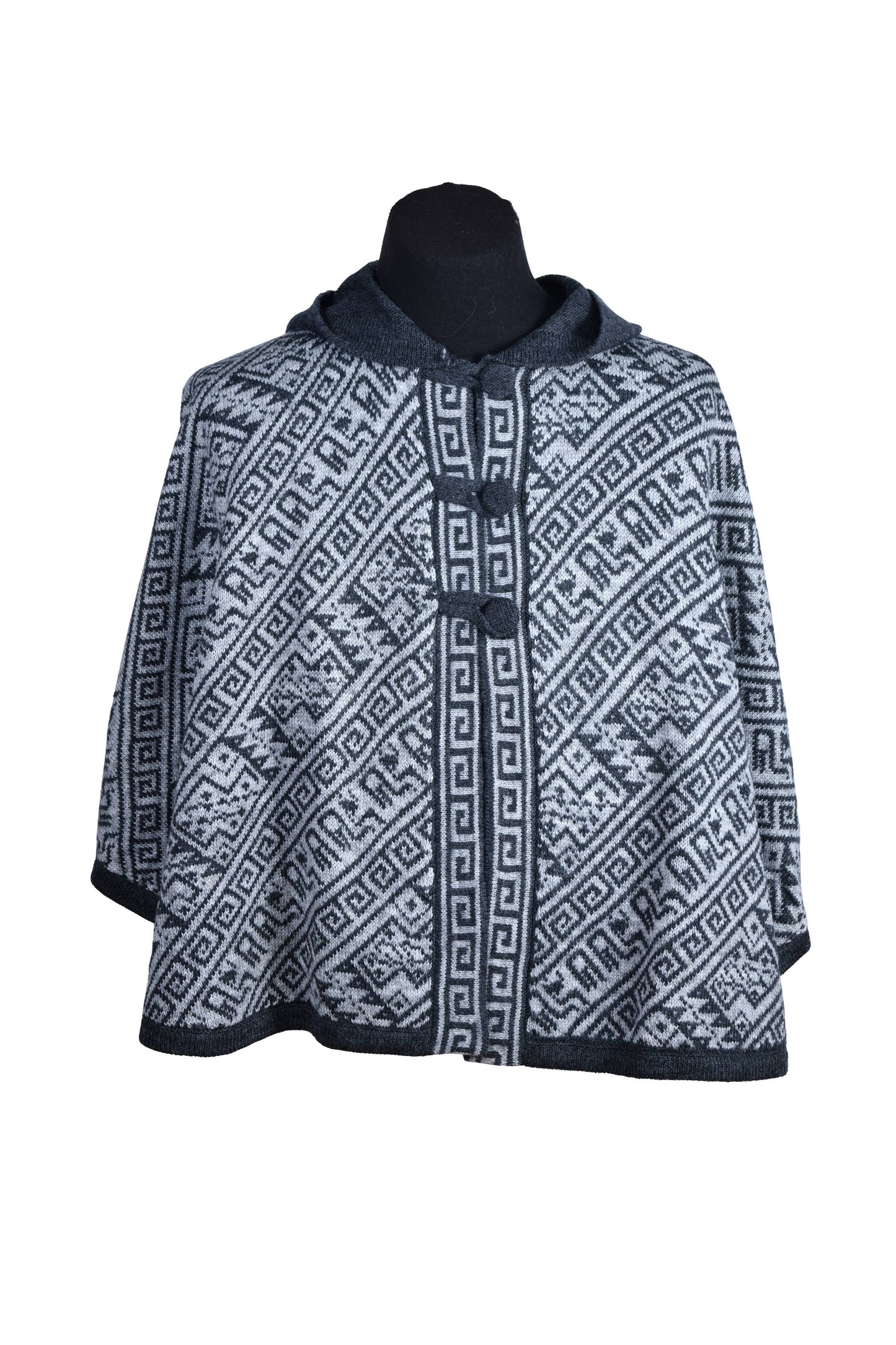 100% Alpaca Hooded Cape Cloak