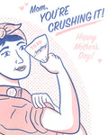Recycled Paper Cards, "Crushing It Mom"