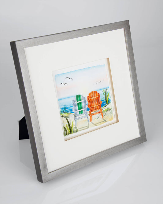 Quilled Greeting Card, "Beach Adirondack Chairs"
