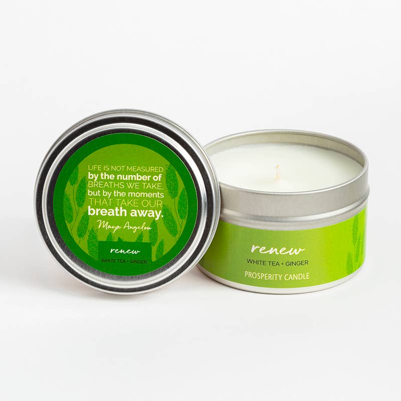 Quote Tin Candle, 4 oz, "Year of Inspiration"