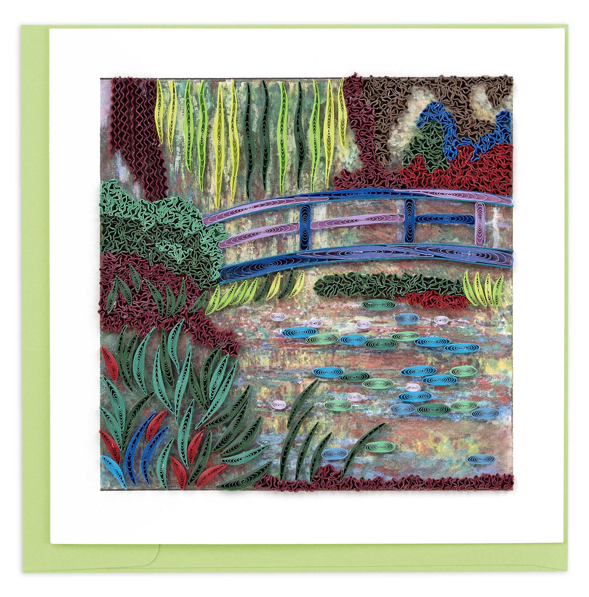 Artist Series Quilled Card - "Water Lily Pond", Monet