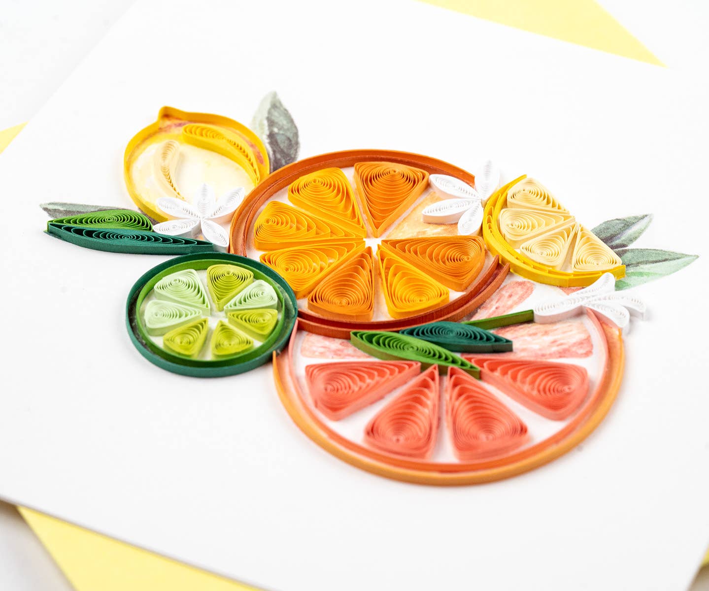 Quilled Greeting Card, "Citrus Art"