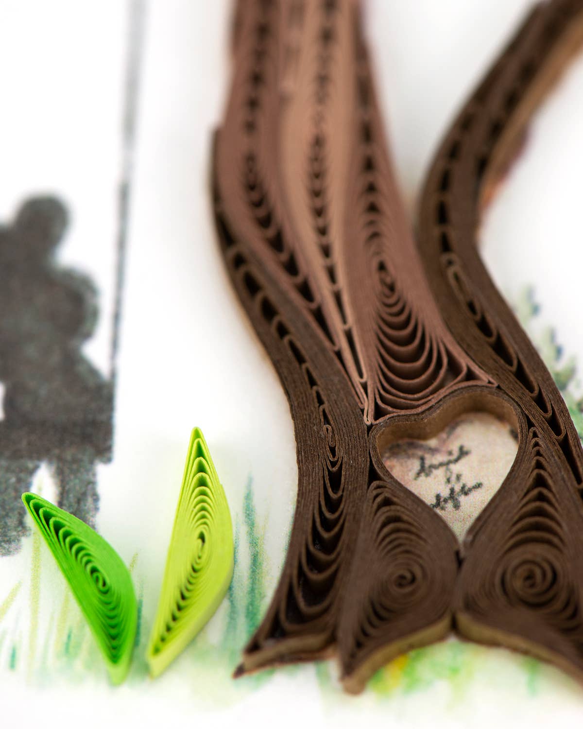 Quilled Greeting Card, "Blossoming Love"