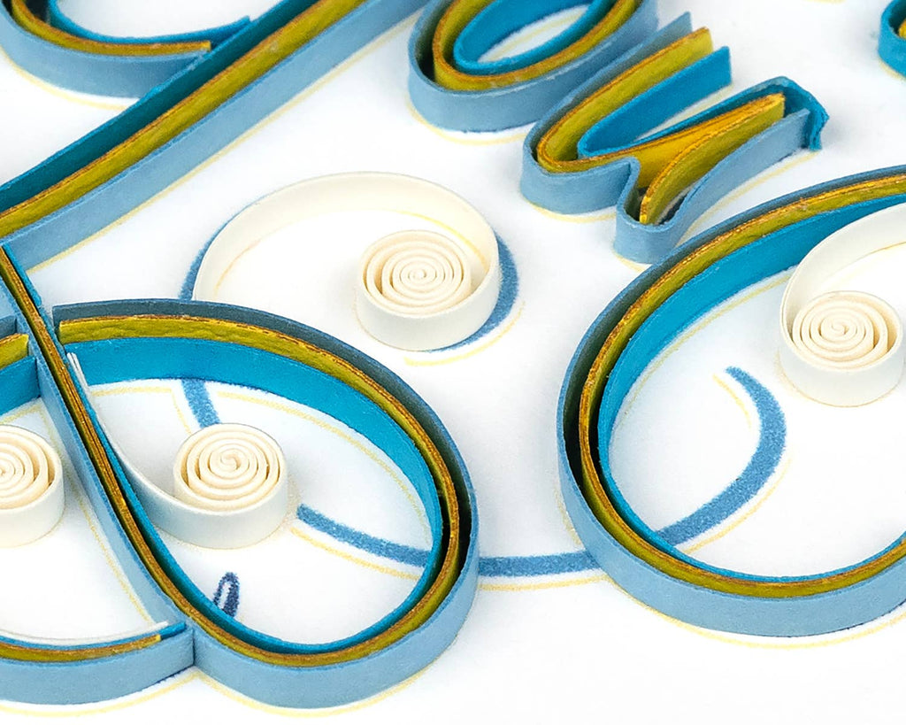 Quilled Greeting Card, "Thank You"