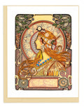Artist Series Quilled Card - "Zodiac",  Mucha