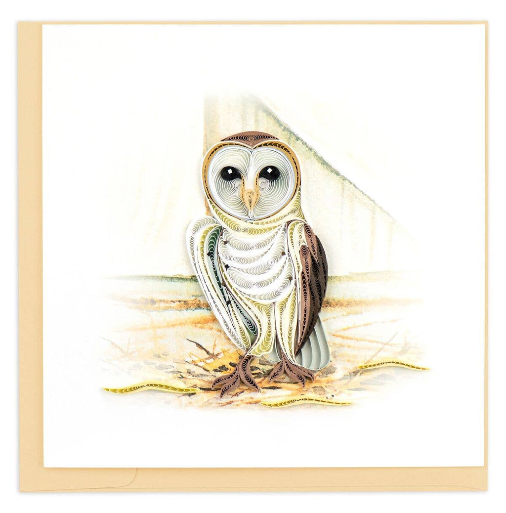 Quilled Greeting Card, "Barn Owl"