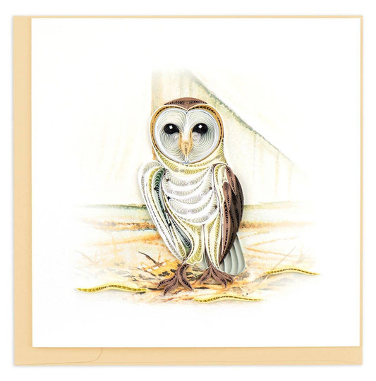 Quilled Greeting Card, "Barn Owl"