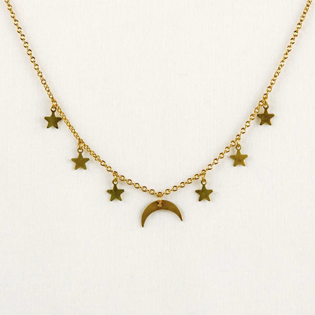 Necklace, Moon and Stars
