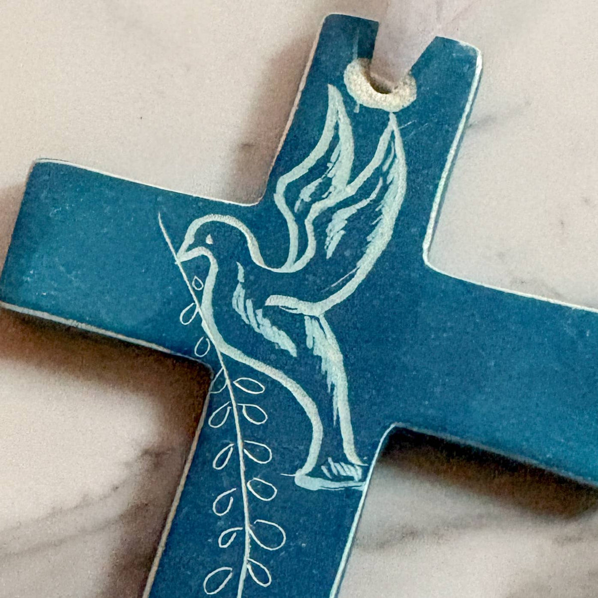 Amani Soapstone Cross Ornament