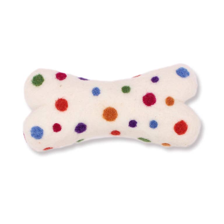 Felted Eco Wool Dog Bone Toy