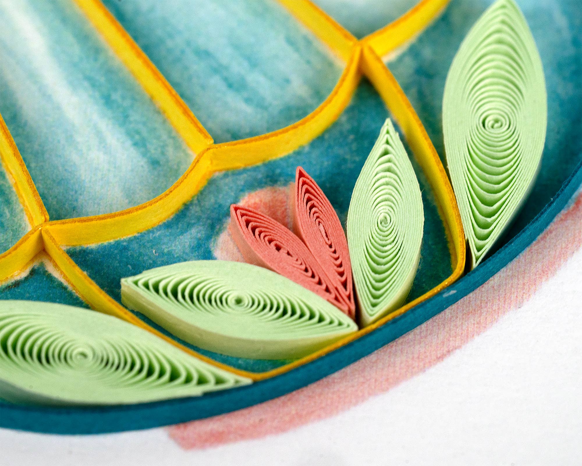 Quilled Greeting Card, "Afternoon Tea"