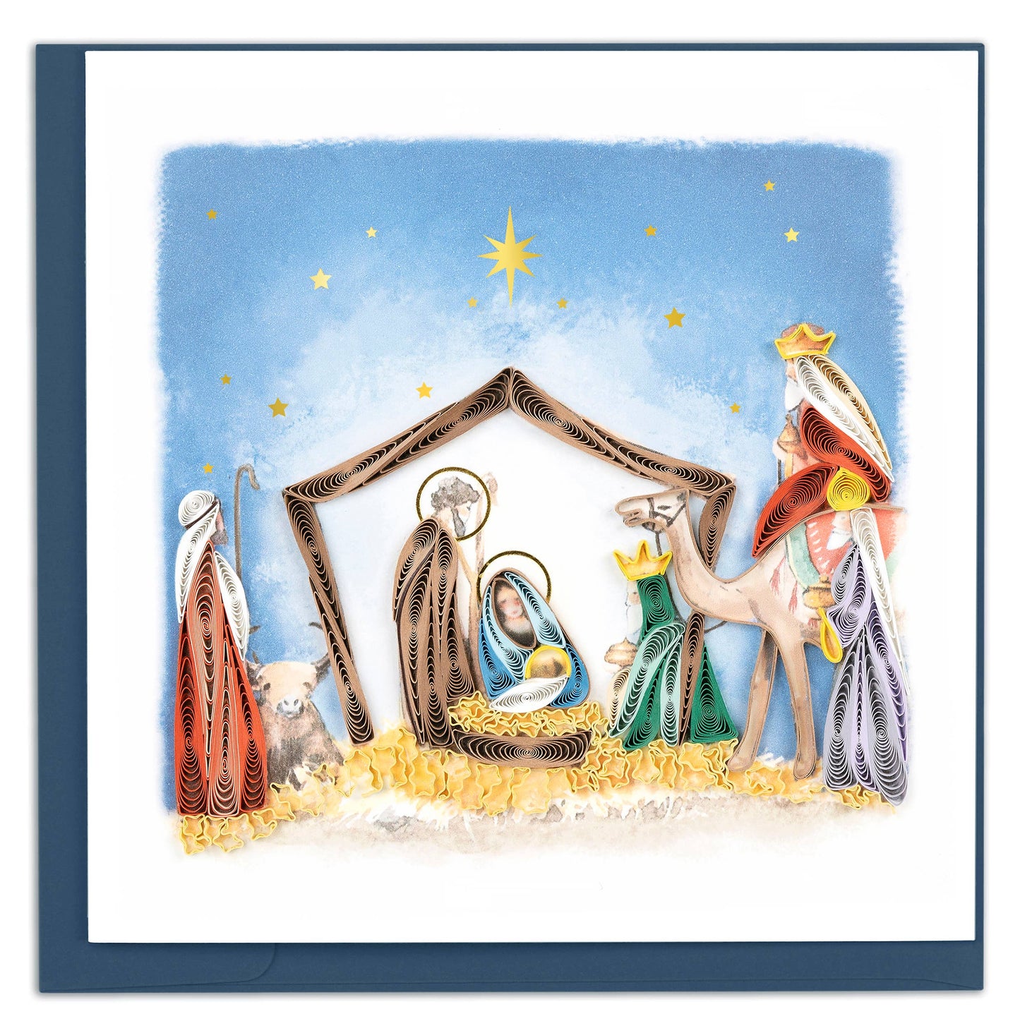 Quilled Greeting Card, "Nativity Scene"
