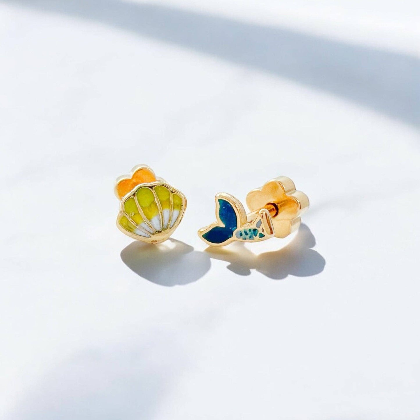 Mermaid Tiny Stud Kids Earrings