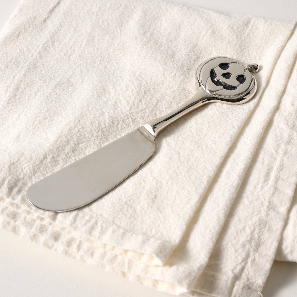 Kaddoo Silver Jack-O-Lantern Butter Knife