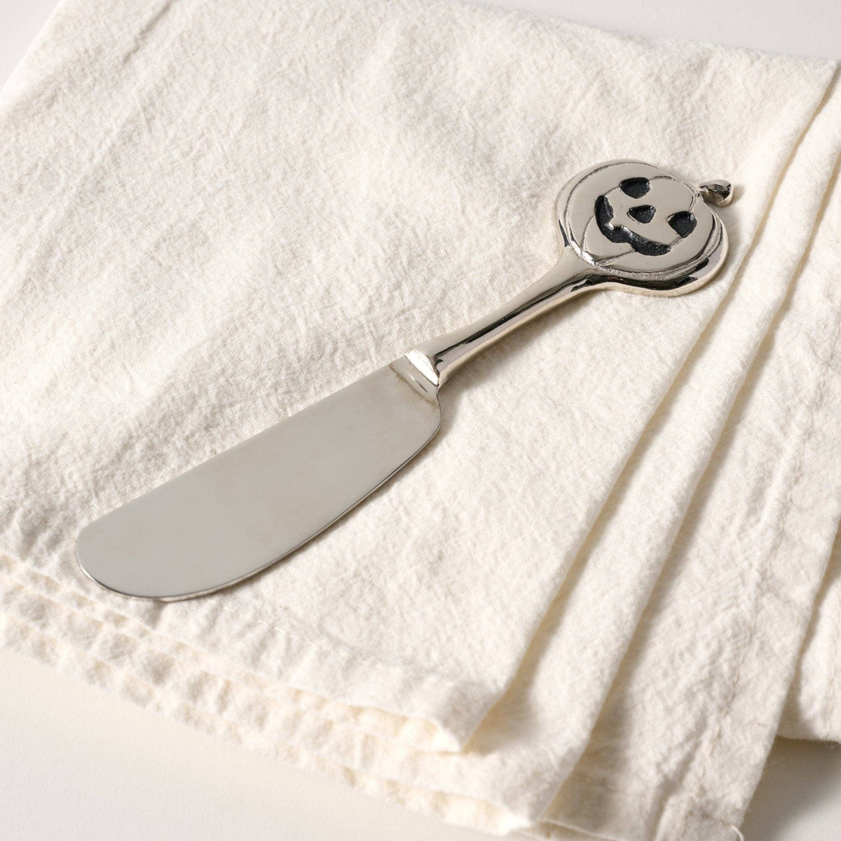 Kaddoo Silver Jack-O-Lantern Butter Knife