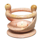 Candleholder w/2 figures kisii 4x4