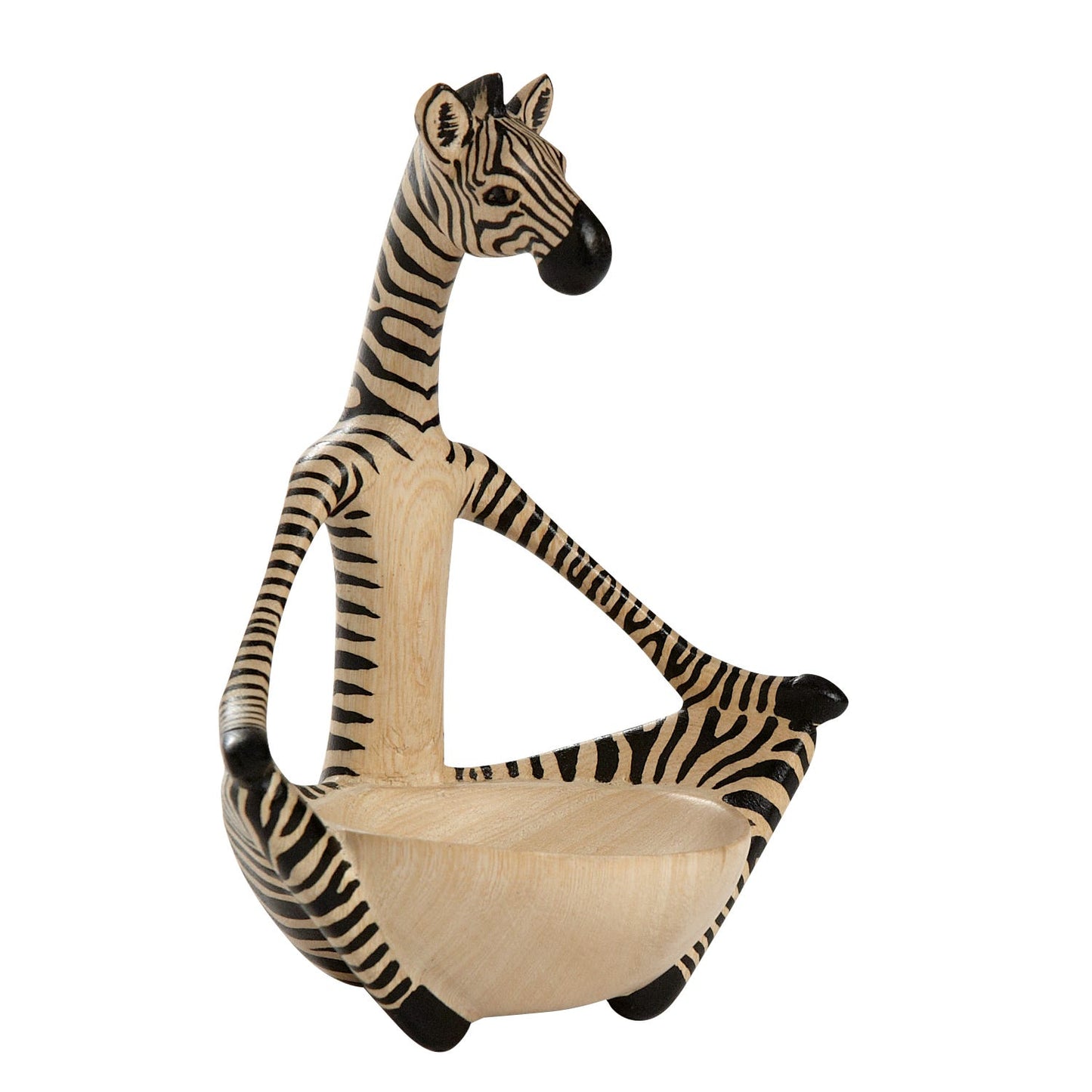 Zebra w/bowl wood 6H nat/blk