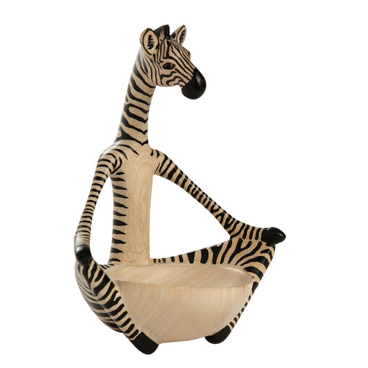Zebra w/bowl wood 6H nat/blk