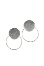 Earrings post disc/hoop overlap mtl 1.25L slv