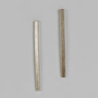 Earrings post rect/bar duo mtl 1.5L br/silv